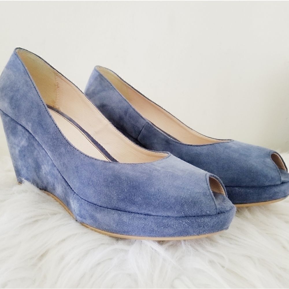 Browns wedge heel suede feel shoe
